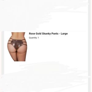 Rose Gold Strappy Bottoms - Large
